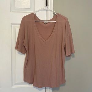 A New Day L blush pink short sleeve v-neck t-shirt